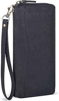 Black Leather Wallet for Women - RFID Womens Wallet Clutch with 8 Credit Card Holder, Coin Pocket, Gift for Women’s on Amazon.ae - Price Tracker