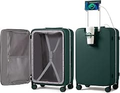 mixi Luggage PC Hardside Rolling Suitcase with Spinner Wheel TSA Lock with Cup Phone Holder - Amazon.ae Price Tracker
