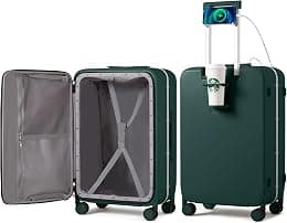 mixi Luggage PC Hardside Rolling Suitcase with Spinner Wheel TSA Lock with Cup Phone Holder - Amazon.ae Price Tracker