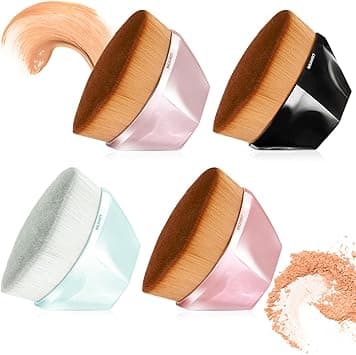 BEAHOT 4 Pack Foundation Makeup Brush - Flat Top Travel Kabuki Brush Momma Brush for Blending Liquid, Cream or Flawless Powder Cosmetics with Protective Case, Easy to Carry Make up Brush on Amazon.ae - Price Tracker