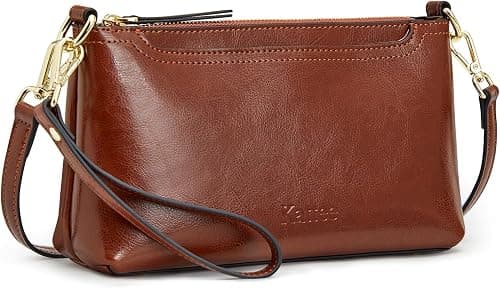 Kattee Leather Crossbody Bags for Women Trendy, Small Shoulder Purses and Handbags, Clutch Wristlet Wallet with 2 Straps on Amazon.ae - Price Tracker