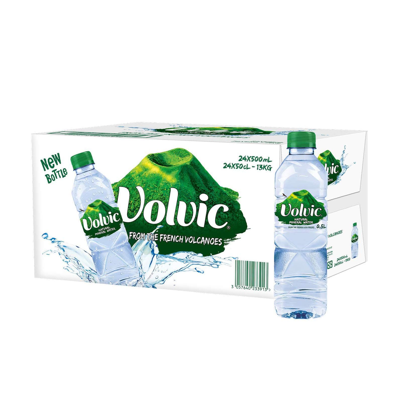 Volvic Natural Water, Mineral Drinking Water, Sustainably Sourced & Volvican Spirited Water Bottle, Case Of 24 X 500ml Volvic Bottles on Amazon.ae - Price Tracker
