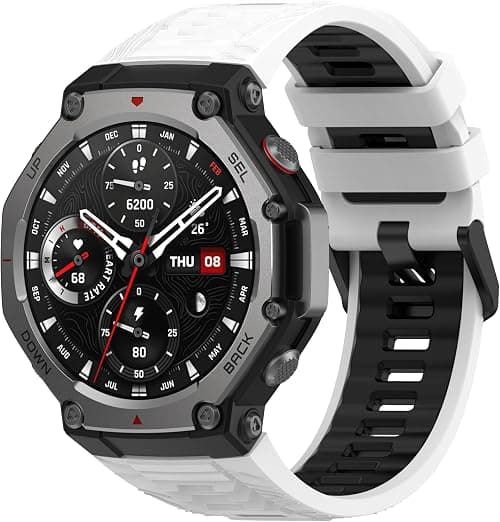 hengkang Watch Bands Fit for Amazfit T-Rex 3, Durable Fashionable Silicone Replacement Band Straps Wristbands Bracelet Fit for Amazfit T-Rex 3 Smart Watch on Amazon.ae - Price Tracker