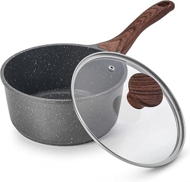 SENSARTE Nonstick Sauce Pan with Lid, 2QT Small Sauce Pot with Swiss Granite Coating, Stay-cool Handle, Multipurpose Handy Little Saucepan, Induction Capable, PFOA Free(18 cm) on Amazon.ae - Price Tracker