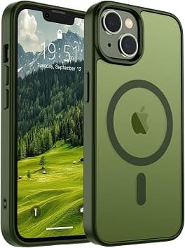 SUPFINE Magnetic for iPhone 15 Plus Case & iPhone 14 Plus Case(Compatible with MagSafe)(Military Grade Drop Protection) Slim Translucent Shockproof with Anti-Fingerprint Phone Case,Cangling Green - Amazon.ae Price Tracker