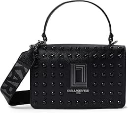 KARL LAGERFELD Womens Simone Studded Satchel Crossbody Cross Body - Best Deal Finder