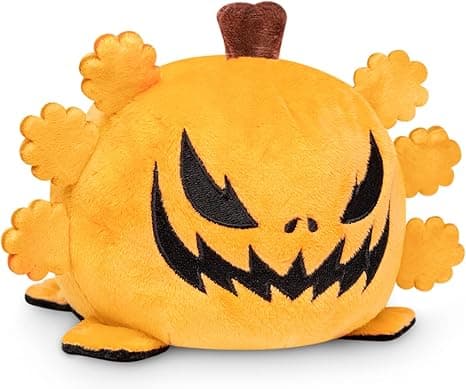 TeeTurtle - The Original Reversible Axolotl Plushie - Black + Pumpkin - Cute Sensory Fidget Stuffed Animals That Show Your Mood - Perfect for Halloween! on Amazon.ae - Price Tracker
