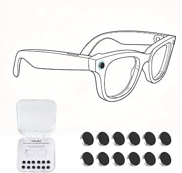 12Pcs LED Light Blocking Stickers Compatible with Ray-Ban Meta Wayfarer/Skyler/Headliner (Gen 2) & Oakley Meta HSTN Smart Glasses Accessories, Low-Tack Restickable Blackout LED Light Covers Sticker on Amazon.ae - Price Tracker