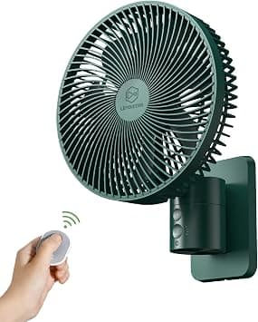 LEMOISTAR 8 Inch Small Wall Mounted Fan with Remote Control, 90° Oscillating, 4 Speeds High Velocity, Timer, Adjustable Tilt, 70 Inch Cord, Quiet, for RV Bedroom Home Office Garage-Green on Amazon.ae - Price Tracker