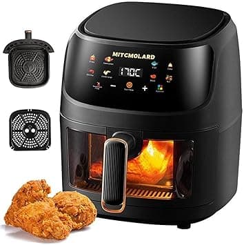 Air Fryer - Airfryer, Digital Air Fryer, قلاية هوائية, Fryers 7 L, Up to 200°C, 1400w Rapid Air Technology Air Fryers with Non Stick Coating, 8 Preset Programs, Hot Air Circulation on Amazon.ae - Price Tracker
