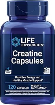 Life Extension Creatine Capsules Creatine Monohydrate and Vitamin C Promotes Energy Strength Lean Muscle Support and Healthy Endurance Gluten Free & Non-GMO, 120 Capsules on Amazon.ae - Price Tracker