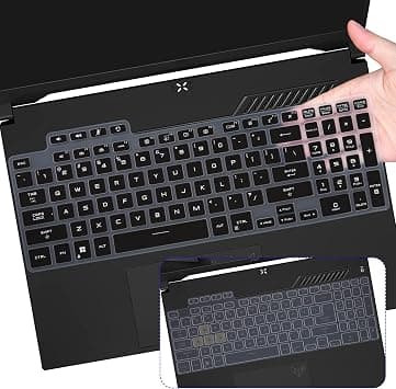 2PCS ASUS TUF Keyboard Cover for 2024 2023 2022 Gaming F15 FX507 FX507VU / F17 FX707 / F16 FX607JV, Dash 15 F15 FX517, A16 FA607PI FA617NS 16", A15 FA507NU / A17 FA707RM Skin على Amazon.ae - متتبع الأسعار