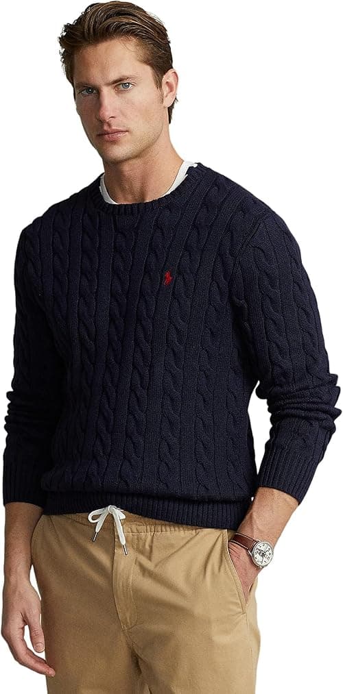 POLO RALPH LAUREN mens Cable-knit Cotton Sweater Pullover Sweater on Amazon.ae - Price Tracker