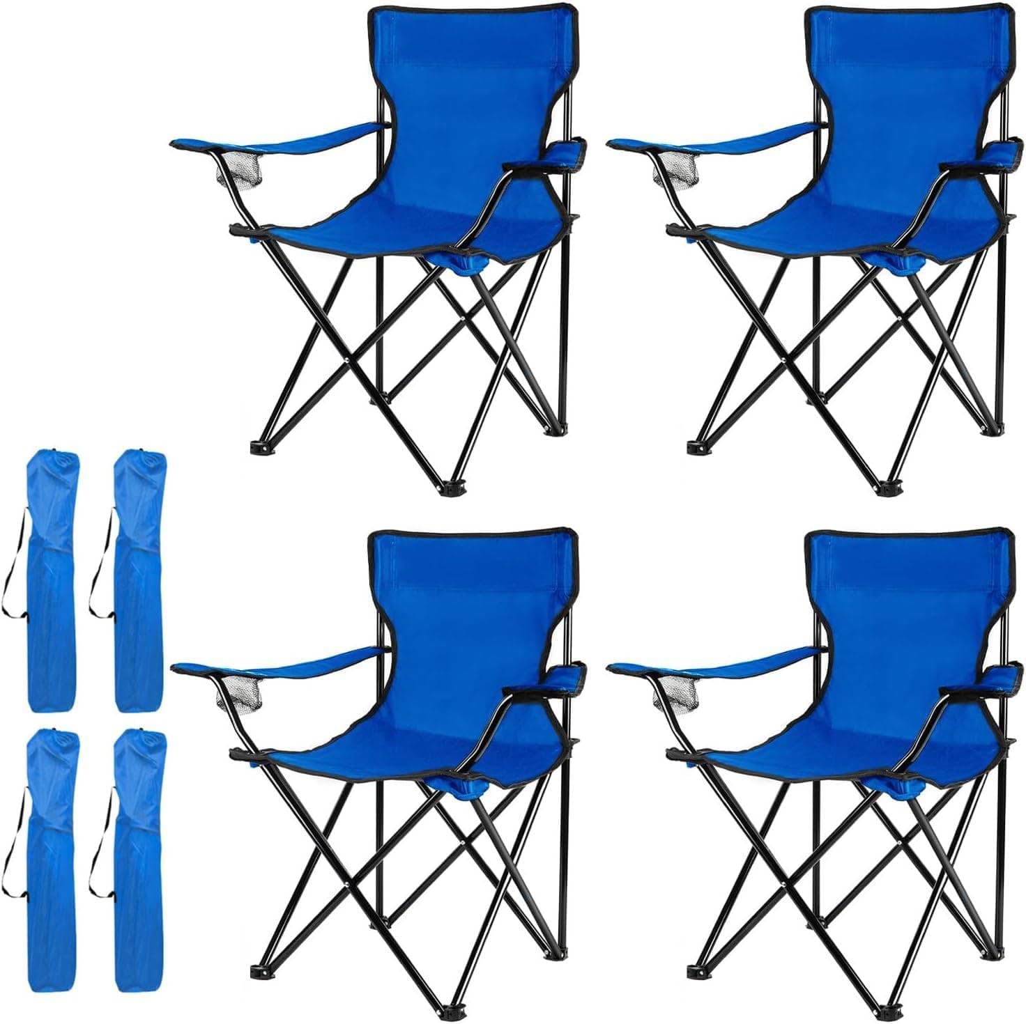 MOMENT Portable Folding Beach Chair Multi-Purpose Camping Chair for Adult, Lightweight Patio Lawn Quad Chair for Outdoor Travel Picnic Hiking Supports110kgs Load With Carry Bag [Random Color] (4PCS) on Amazon.ae - Price Tracker