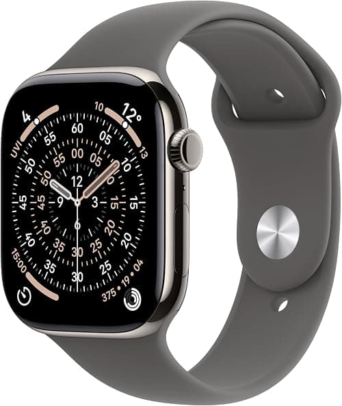 Apple Watch Series 11 GPS + Cellular 42mm Smartwatch with Natural Titanium Case with Stone Grey Sport Band S/M. Sleep Score, Fitness Tracker, Health Monitoring, Always-On Display, Water Resistant on Amazon.ae - Price Tracker