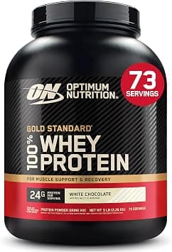 Optimum Nutrition Gold Standard 100% Whey Protein Powder, White Chocolate, 5 Pound (Packaging May Vary) على Amazon.ae - متتبع الأسعار