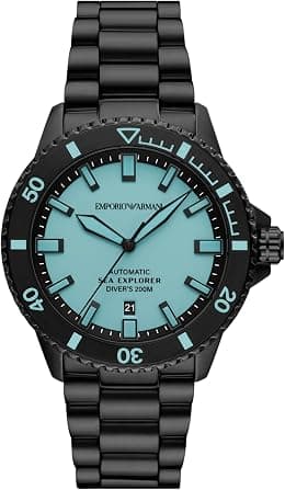 Emporio Armani Men's Sea Explorer Automatic Watch; Watch for Men with Stainless Steel or Silicone Band - Best Deal Finder
