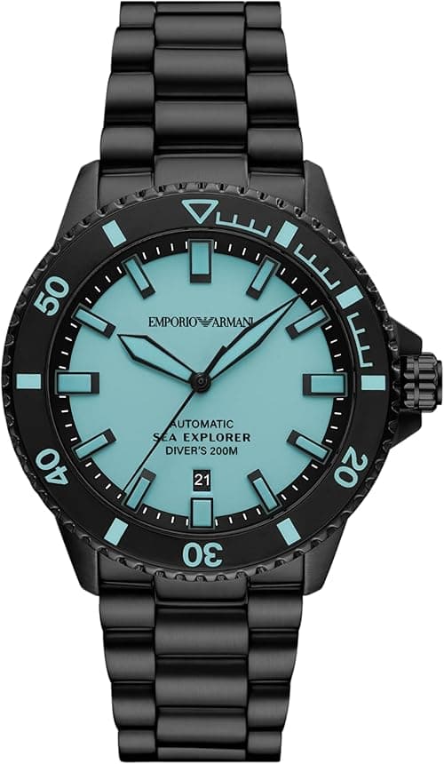 Emporio Armani Men's Sea Explorer Automatic Watch; Watch for Men with Stainless Steel or Silicone Band on Amazon.ae - Price Tracker