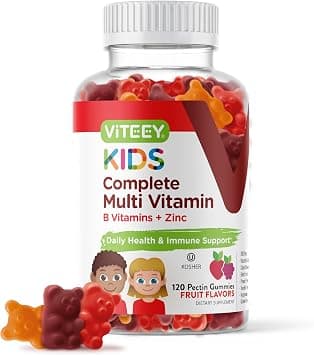 Kids Multivitamin Gummies, Complete Daily Essential Kids Vitamins - Great for Immune Support & Overall Health - 12 Essential Minerals & Vitamins - Vegetarian, Gelatin Free- Chewable Fruit Flavor Gummy على Amazon.ae - متتبع الأسعار
