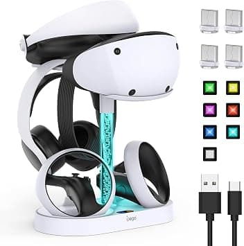 FASTSNAIL Charging Station for PSVR2, LED Stand for PS5 VR Headset & Sense Controller with 10 RGB Light, Accessories Compatible with Playstation VR2 - Amazon.ae Price Tracker