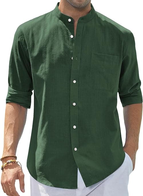 J.VER mens Mmcxll-linen Shirt Button Down Shirt (pack of 1) على Amazon.ae - متتبع الأسعار