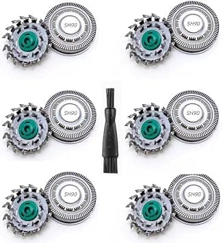 SH90 Replacement Heads Compatible with Philips norelco Series 9000(S9xxx) 8000(S8xxx) Shaver, Upgrade SH90 Replacement Head Blades for Philips Shaver 9000, (sh90-6pack) on Amazon.ae - Price Tracker