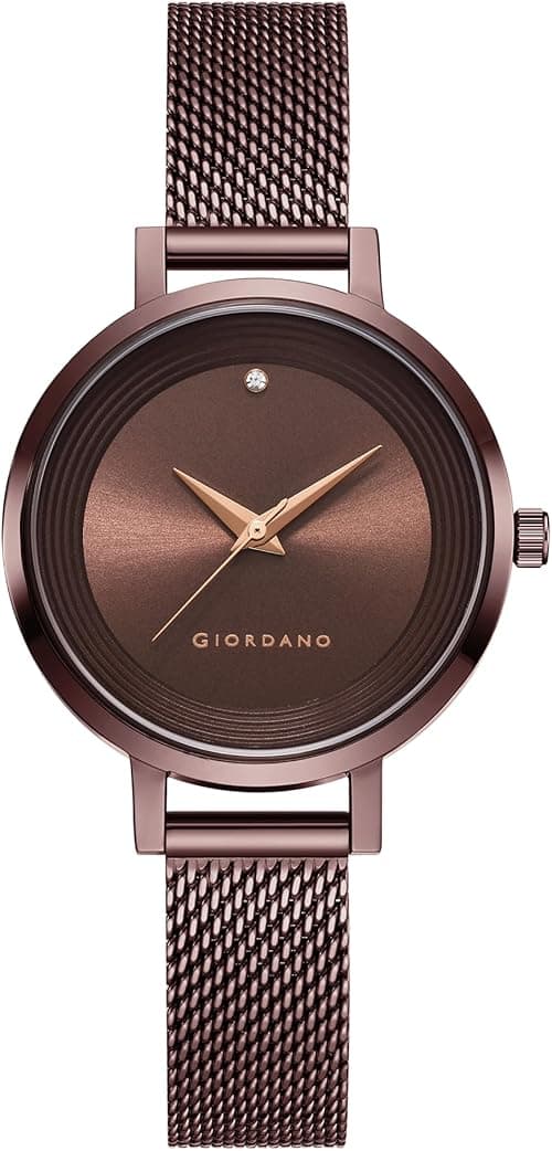 Giordano Fashionista Collection Stylish Analogue Watch for Women | Unique Design with Color Variant Mesh Metal strap | Ladies Wrist Watch to Compliment Your Look Ideal Gift for Women’s |Girls - GD4067 on Amazon.ae - Price Tracker