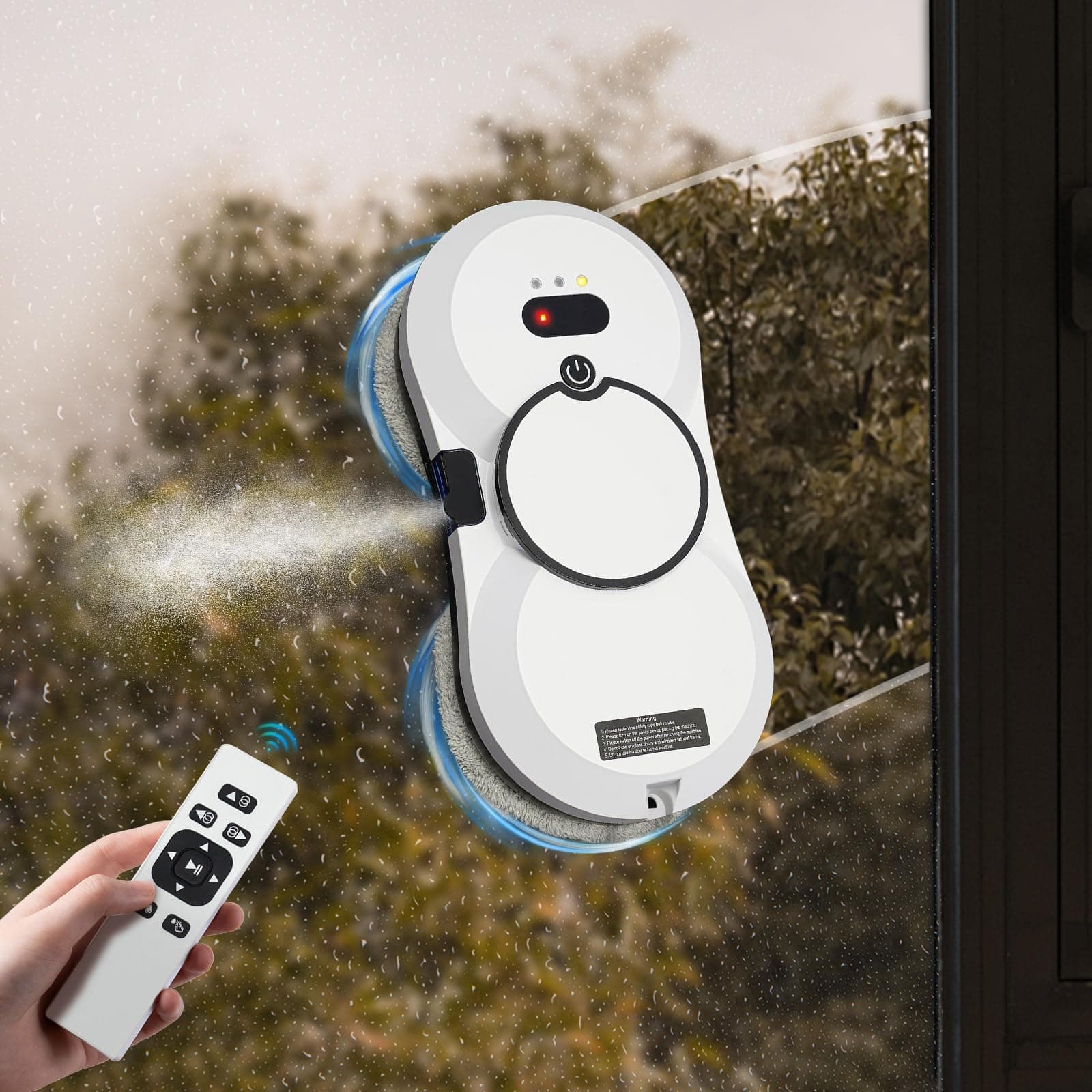 Smart Glass Cleaning Robot, 5600Pa Strong Suction Window Cleaning Robot, Power Outage Protection, Edge Detection, Suitable for Outdoor and Indoor High-Rise Windows, with Various Accessories (White) on Amazon.ae - Price Tracker