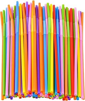MOMENT Colorful [100Pcs] Lot Plastic Flexible Bendable Straw Drinking Straws Valentine'S Day Wedding Birthday Party Decoration Gift, One Size [ Multi Colors] on Amazon.ae - Price Tracker