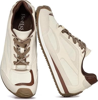 Wide Toe Box Casual Sneaker for Women Suede Non-Slip Comfortable Walking Lightweight Shoes Gym Tennis Fashion Sneakers - Best Deal Finder