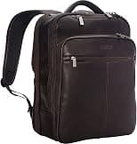 Kenneth Cole Reaction Manhattan Colombian Leather Slim 16" Laptop Checkpoint-Friendly Anti-Theft RFID Business Backpack - Best Deal Finder