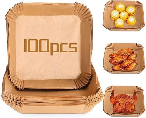 Cuisine Art 100Pcs Air Fryer Disposable Paper Liner, Liners Square, Baking Paper for Water-proof,Parchment Paper for Baking Roasting Microwave,16cm,Square on Amazon.ae - Price Tracker