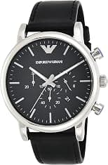 Emporio Armani Men's Chronograph, Stainless Steel Watch, 46mm case size - Best Deal Finder