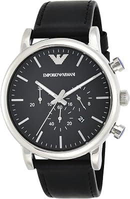 Emporio Armani Men's Chronograph, Stainless Steel Watch, 46mm case size - Best Deal Finder