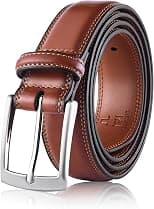 MILORDE Men's Genuine Leather Dress Belt, Handmade, 100% Cow Leather, Fashion & Classic Designs for Work Business and Casual - Best Deal Finder