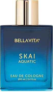 BellaVita Luxury SKAI Aquatic Cologne for Men | Fresh Bergamot & Pink Pepper Scent | Long-Lasting Mens Perfume with 20% Dense Perfume Oil | Unisex, Vegan Spray | Gift for Men, Perfume,100ml on Amazon.ae - Price Tracker