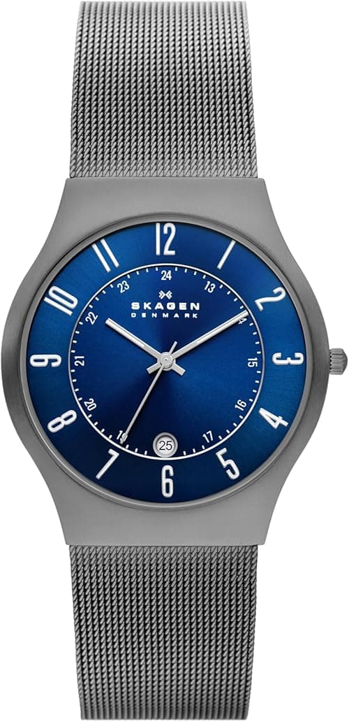 Skagen Men's Sundby Titanium and Stainless Steel Mesh Casual Quartz Watch on Amazon.ae - Price Tracker