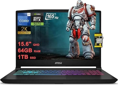 msi Katana 15 HX Gaming Laptop 15.6" QHD IPS 165Hz (100% DCI-P3) Intel 16-core i7-14650HX (Beats i9-12900H) 64GB RAM 1TB SSD GeForce RTX 5070 DLSS4 (Up to 798 AI Tops) RGB Backlit USB-C Win11 ICP Hub on Amazon.ae - Price Tracker