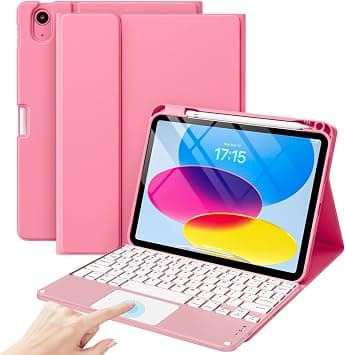 ProCase Touchpad Keyboard Case for iPad 11th (A16) / 10th Gen, Pink | Multi-TrackPad Detachable Wireless Keyboard Folio Cover with Pencil Holder for iPad 11th/10th Generation on Amazon.ae - Price Tracker