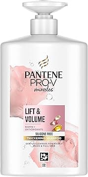 Pantene Shampoo With Biotin and Rose Water, Volume Shampoo, Thickening Shampoo, Volumising Hair Products For Fine Hair, Lift 'n' Volume, Silicone Free, VALUE PACK, 1L on Amazon.ae - Price Tracker