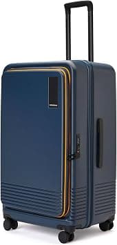 MOKOBARA The Access Trunk Expandable Luggage | Unisex Polycarbonate Hardshell sided Inline Suitcase With Built In Tsa Lock Travel Inline Suitcase Ocean Sunray (Blue and Yellow) H-77 cms Large على Amazon.ae - متتبع الأسعار