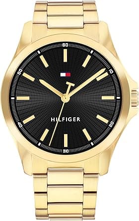 Tommy Hilfiger Men's 3-Hand Quartz Watch - Round Case with Link Bracelet - Elevated, Modern Style - Gift for Him 42mm on Amazon.ae - Price Tracker