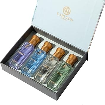 Carlton London Elite Perfume For Woman & Man – 4x20ml | Luxury Perfume Gift Set For Couple | Long Lasting Unisex EDP Combo With Fruity, Musky, Citrusy, Smoky Notes | Travel Size Perfumes Set - Best Deal Finder