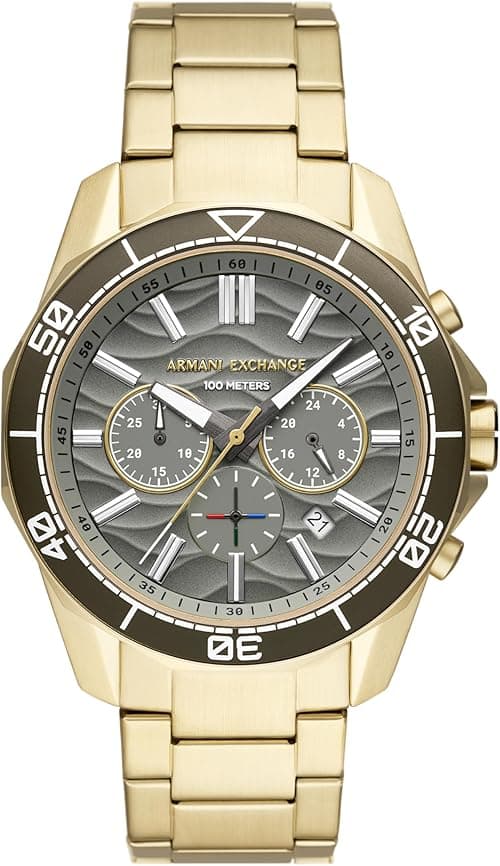 Armani Exchange A|X Men's Chronograph Gold-Tone Stainless Steel Watch (Model: AX1970) on Amazon.ae - Price Tracker