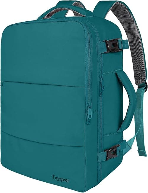Taygeer Travel Backpack for Women, Carry On Rucksack with USB Charging Port and Shoe Pouch, Flight Approved Laptop Bookbag, College Gym Bag Casual Daypack for Weekender Business Hiking على Amazon.ae - متتبع الأسعار
