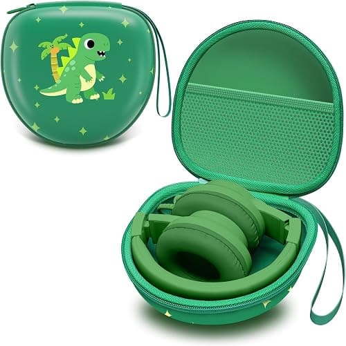 Kids Headphones Case Compatible with iClever HS19 / BTH12 / BTH22 / BTH20, Candy Bila BH03, JoySpark-T5, MIDOLA MD-B01, EarFun, IMYB, Noot Products Foldable Kids Headphones, Dinosaur Green(Case Only) on Amazon.ae - Price Tracker