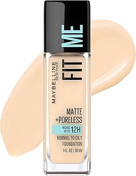 Maybelline New York Fit Me Matte and Poreless Liquid Oil-Free Foundation (Light Beige,1fl. oz) on Amazon.ae - Price Tracker