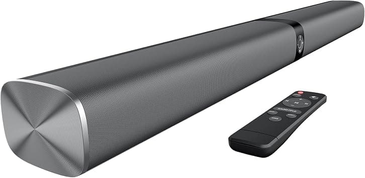 Sound Bar for Smart TV, 80W Soundbar with Bluetooth/ARC/Opt/AUX Connect, Auto Volume Boost, 3 Equalizer Modes, 2 in 1 Detachable Soundbar for TV/PC/Gaming/Projectors on Amazon.ae - Price Tracker