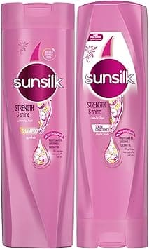 Sunsilk Shampoo Shine & Strength, 400ml + Sunsilk Conditioner Shine & Strength, 320ml, white on Amazon.ae - Price Tracker
