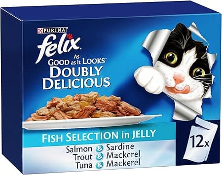 PURINA Felix Doubly Delicious Fish Selection in Jelly Pouch Wet Cat Food Pack - 12X85G - Amazon.ae Price Tracker